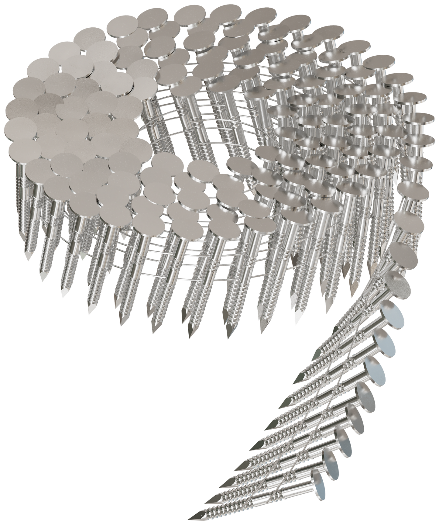 Simpson Strong-Tie S11A150RNJ 15° Wire Coil, Full Round Head, Ring-Shank Roofing Nail — 1-1/2 in. Type 304 (2400-Qty) (Pack of 80)