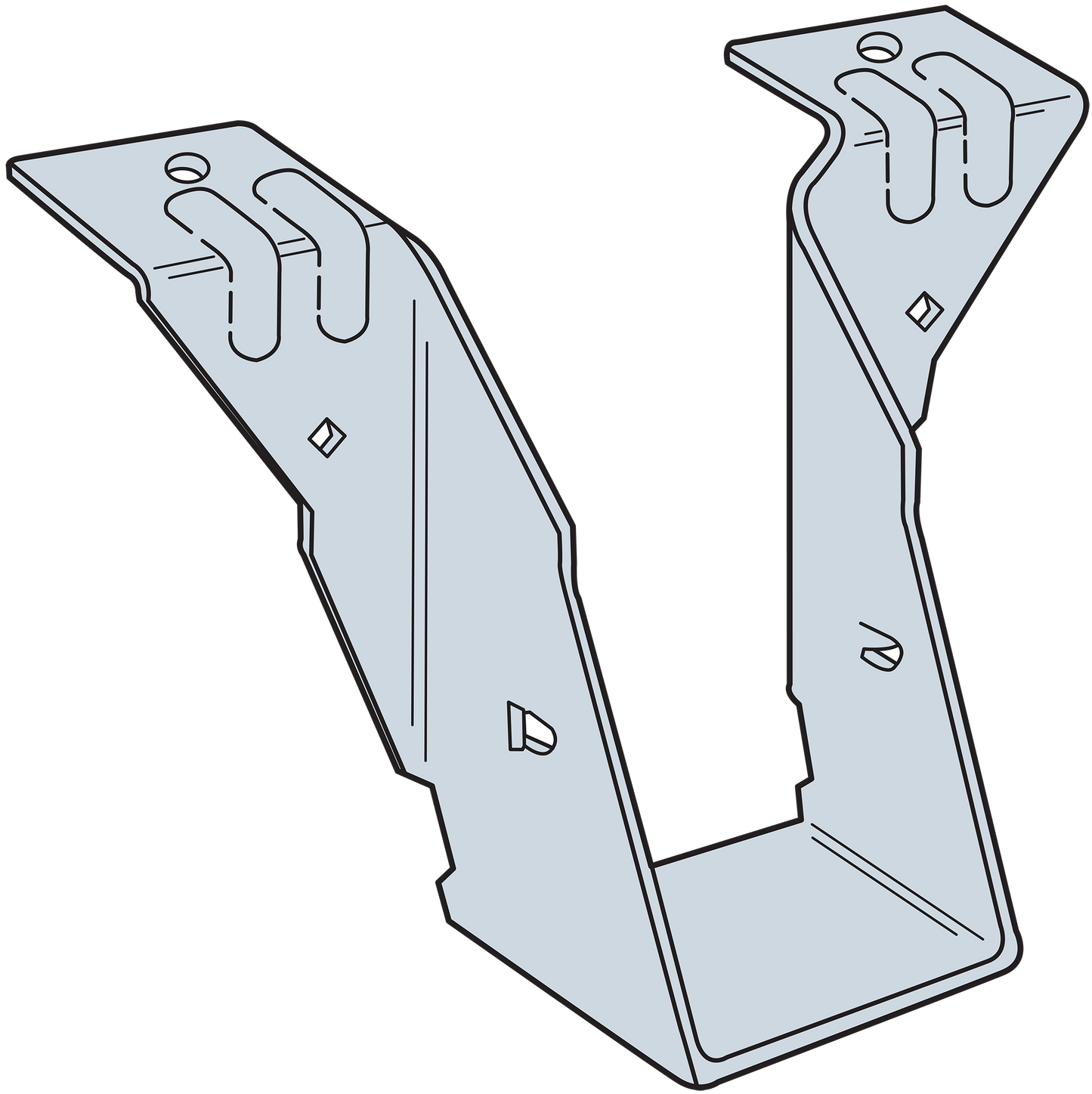 Simpson Strong-Tie PF24 PF 18-Gauge Galvanized Post Frame Hanger for 2x4 (Pack of 3600)