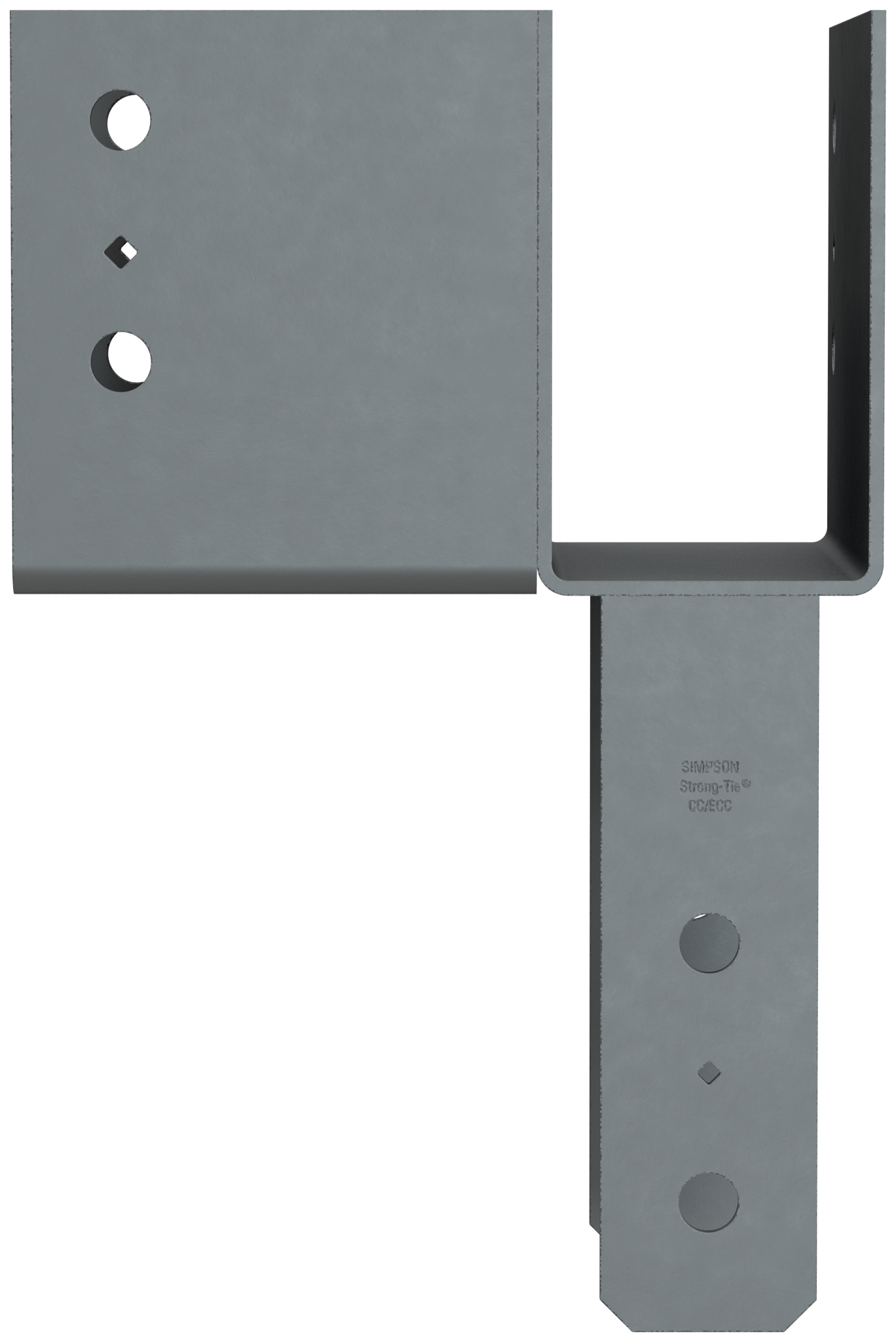 Simpson Strong-Tie ECCLR464 ECCLL L-Shape End Column Cap for 4x Beams, 6x Post, Skewed Right