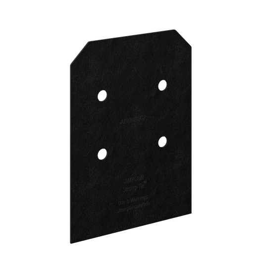 Simpson Strong-Tie APVB88DSP Outdoor Accents® Avant Collection™ ZMAX®, Black Post Base Side Plate for 8x (Qty-2)