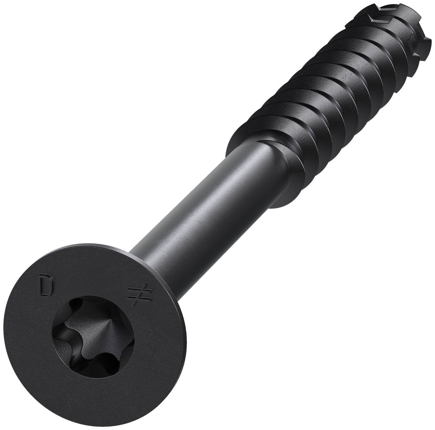 Simpson Strong-Tie TNTBL25314TF Titen Turbo™ — 1/4 in. x 3-1/4 in. 6-Lobe Flat-Head Concrete and Masonry Screw, Black (100-Qty)