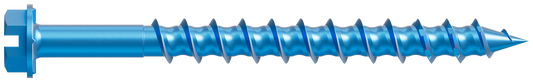 Simpson Strong-Tie TNT18214HB Titen Turbo™ — 3/16 in. x 2-1/4 in. Hex-Head Concrete and Masonry Screw, Blue (2000-Qty)