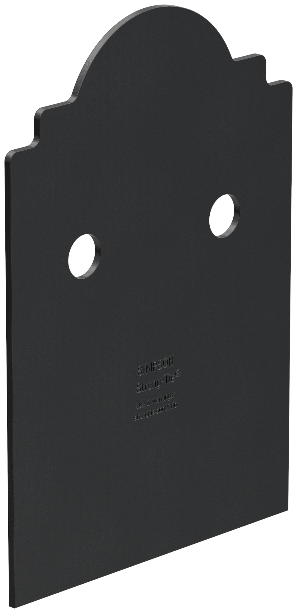 Simpson Strong-Tie APB66DSP Outdoor Accents® Mission Collection® ZMAX®, Black Post Base Side Plate for 6x (Qty-2)