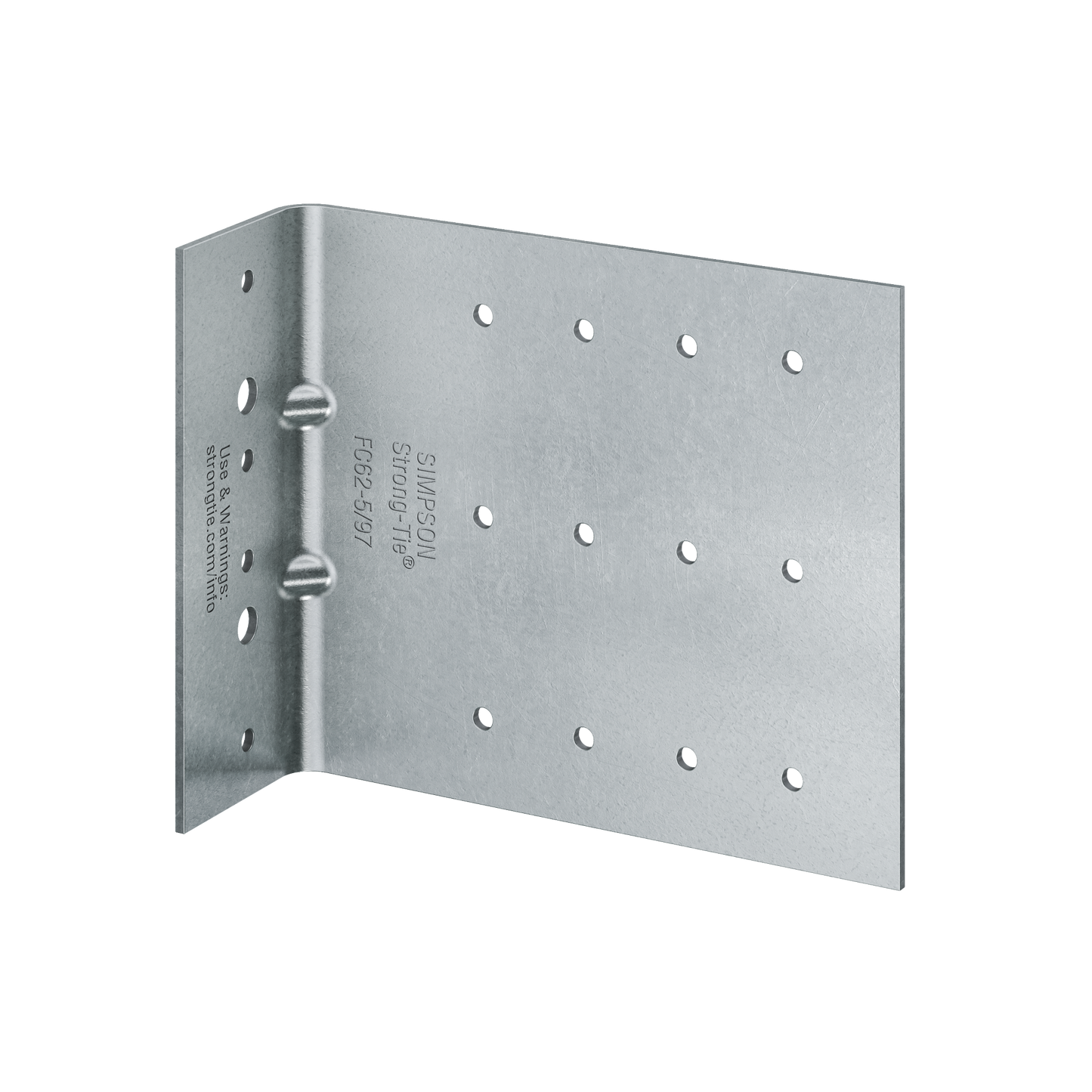 Simpson Strong-Tie FC62-5/97-R25 FC 2 in. x 6 in. x 5 in. 12-Gauge Bypass Framing Fixed-Clip Connector (Qty-25)