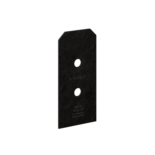 Simpson Strong-Tie APVB44DSP Outdoor Accents® Avant Collection™ ZMAX®, Black Post Base Side Plate for 4x (Qty-2)