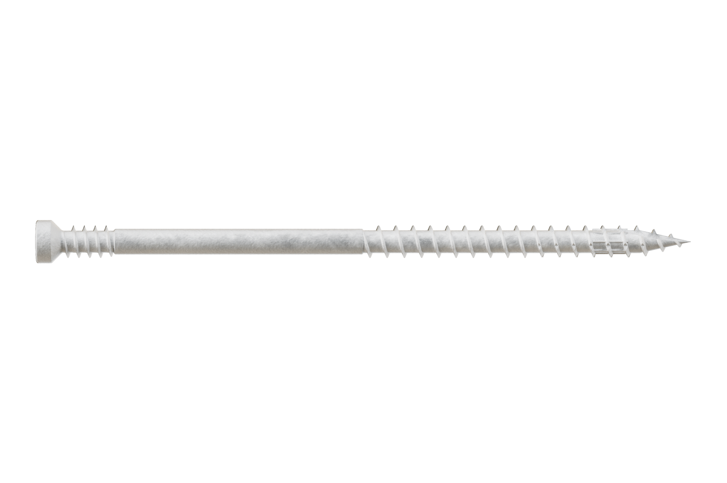Simpson Strong-Tie FT07300R300W Finish Trim Screw — #7 x 3 in. T10, Trim-Head, Quik Guard®, White (300-Qty) (Pack of 6)