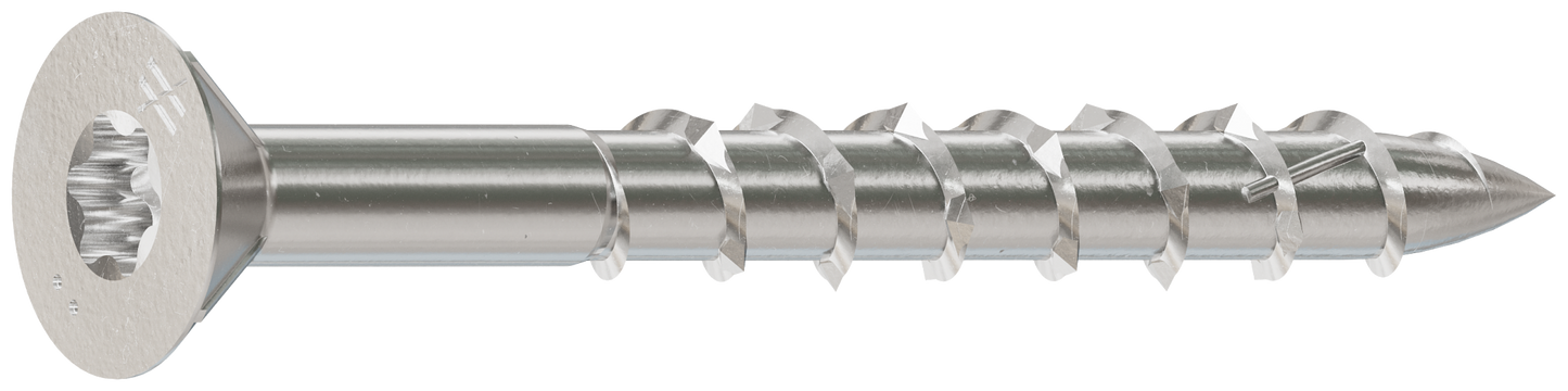 Simpson Strong-Tie S08162WP1 Deck-Drive™ DWP WOOD SS Screw — #8 x 1-5/8 in. T-20, Flat Head, Type 305 (1 lb.)
