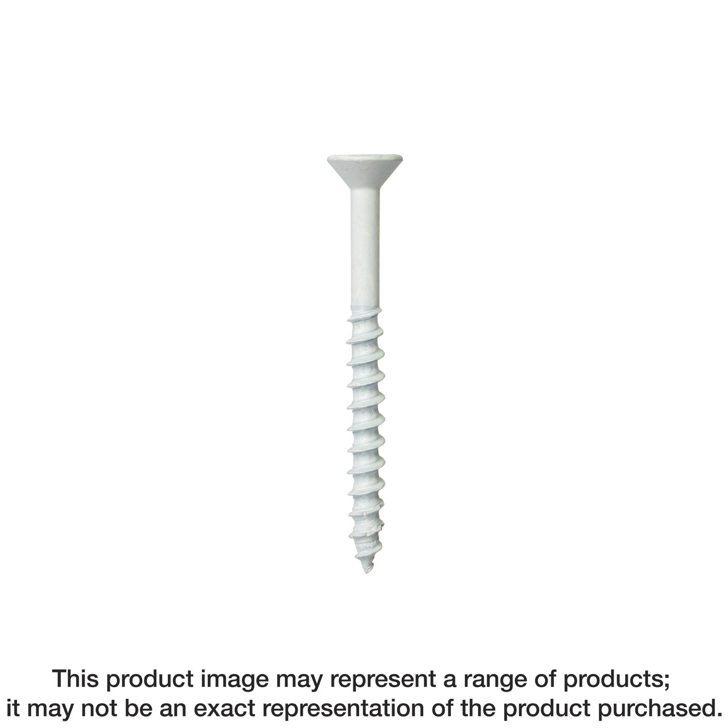 Simpson Strong-Tie TNTW25314TFC75 Titen Turbo™ — 1/4 in. x 3-1/4 in. 6-Lobe Flat-Head Concrete and Masonry Screw, White (75-Qty) (Pack of 4)