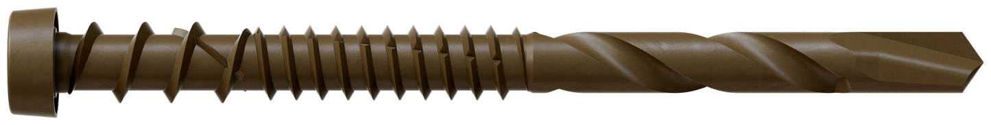Simpson Strong-Tie DCSD238SBR01 Deck-Drive™ DCSD COMPOSITE-TO-STEEL Screw (Collated) — #10 x 2-3/8 in. Quik Guard® Brown 01 (1000-Qty)