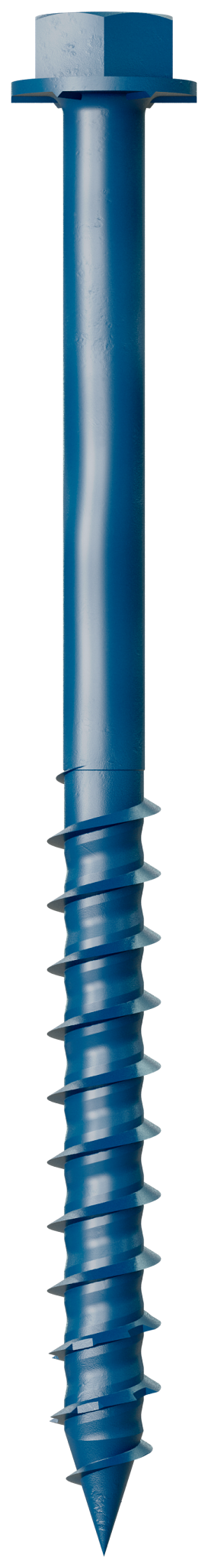 Simpson Strong-Tie TNT25314HC8 Titen Turbo™ — 1/4 in. x 3-1/4 in. Hex-Head Concrete and Masonry Screw, Blue (8-Qty)