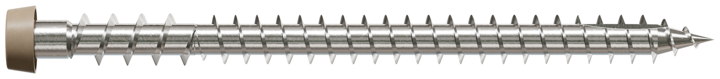 Simpson Strong-Tie DCU234C316TN02 Deck-Drive™ DCU COMPOSITE Screw — #10 x 2-3/4 in. T20, Type 316, Tan 02 (70-Qty) (Pack of 600)