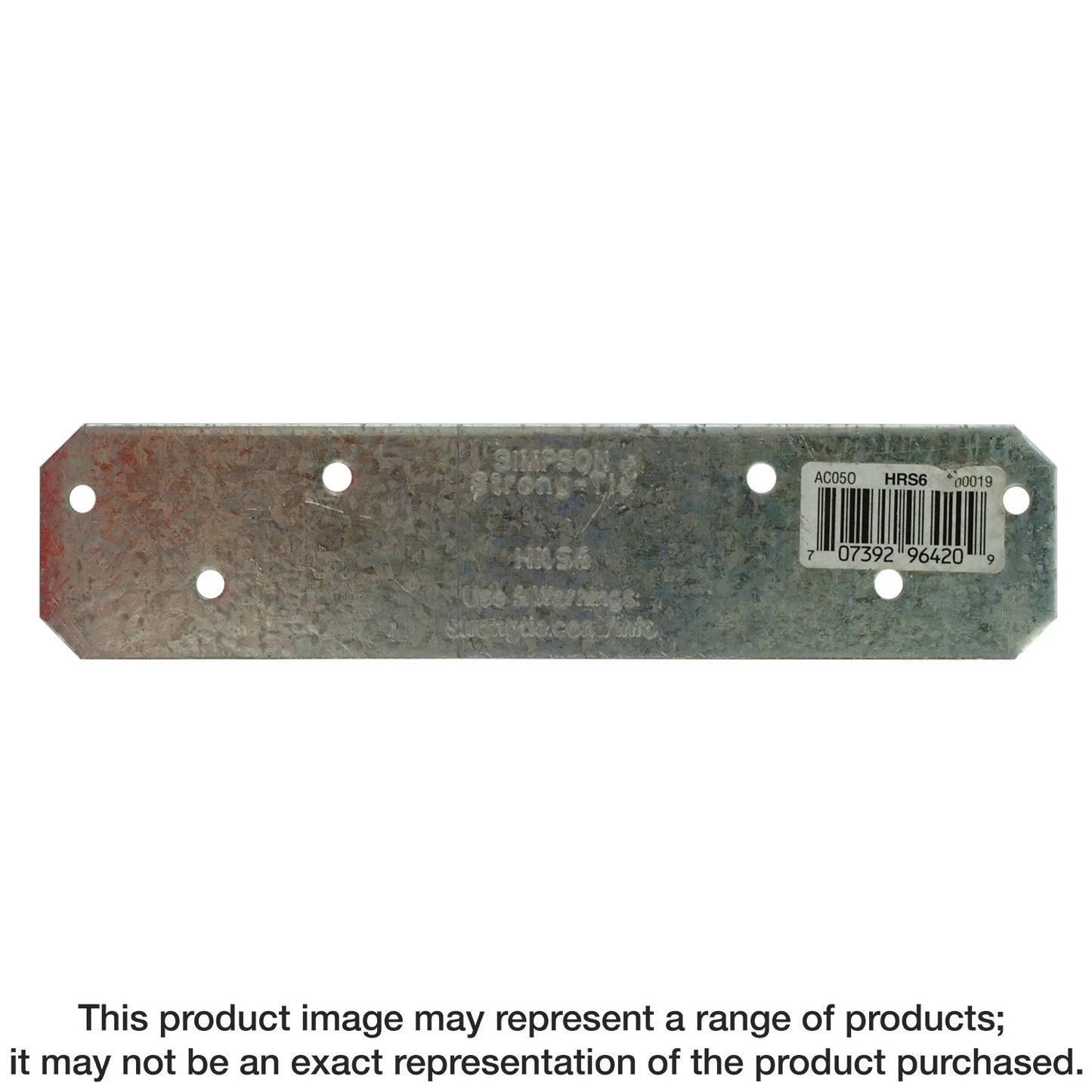 Simpson Strong-Tie HRS6 HRS 6 in. 12-Gauge Galvanized Heavy Strap Tie (Pack of 7800)