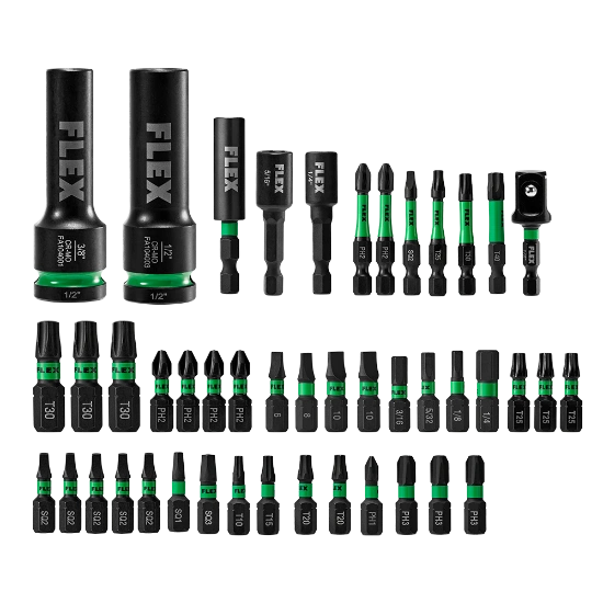 FLEX FAM10103-45 Impacks 45-Piece Impact Driver Bit Set