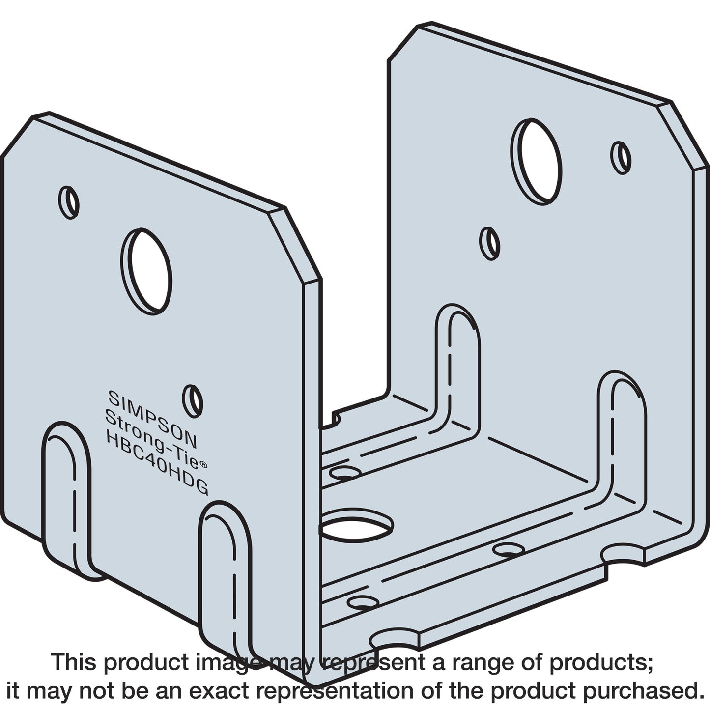 Simpson Strong-Tie HBC60HDG HBC Hot-Dip Galvanized Post Base for 6x Post