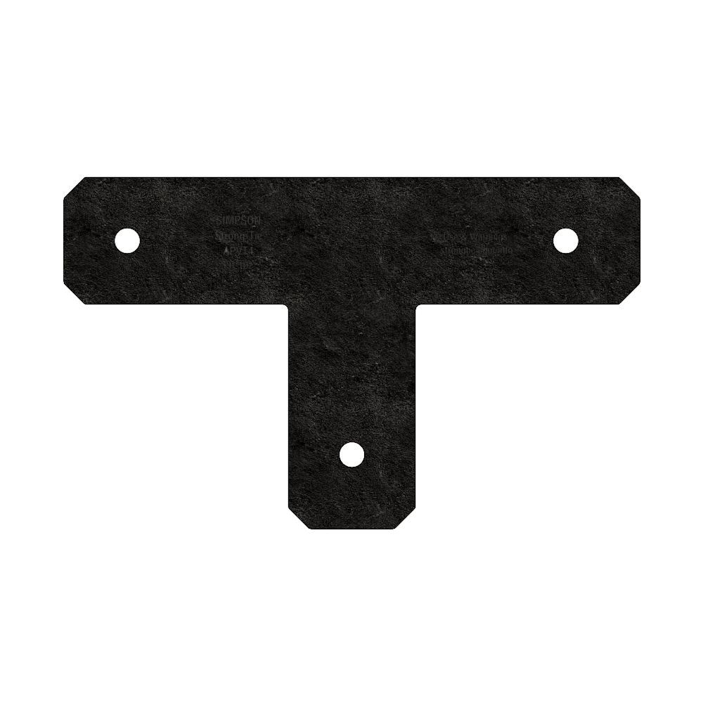 Simpson Strong-Tie APVT4 Outdoor Accents® Avant Collection™ ZMAX®, Black Powder-Coated T Strap for 4x4 (Pack of 288)