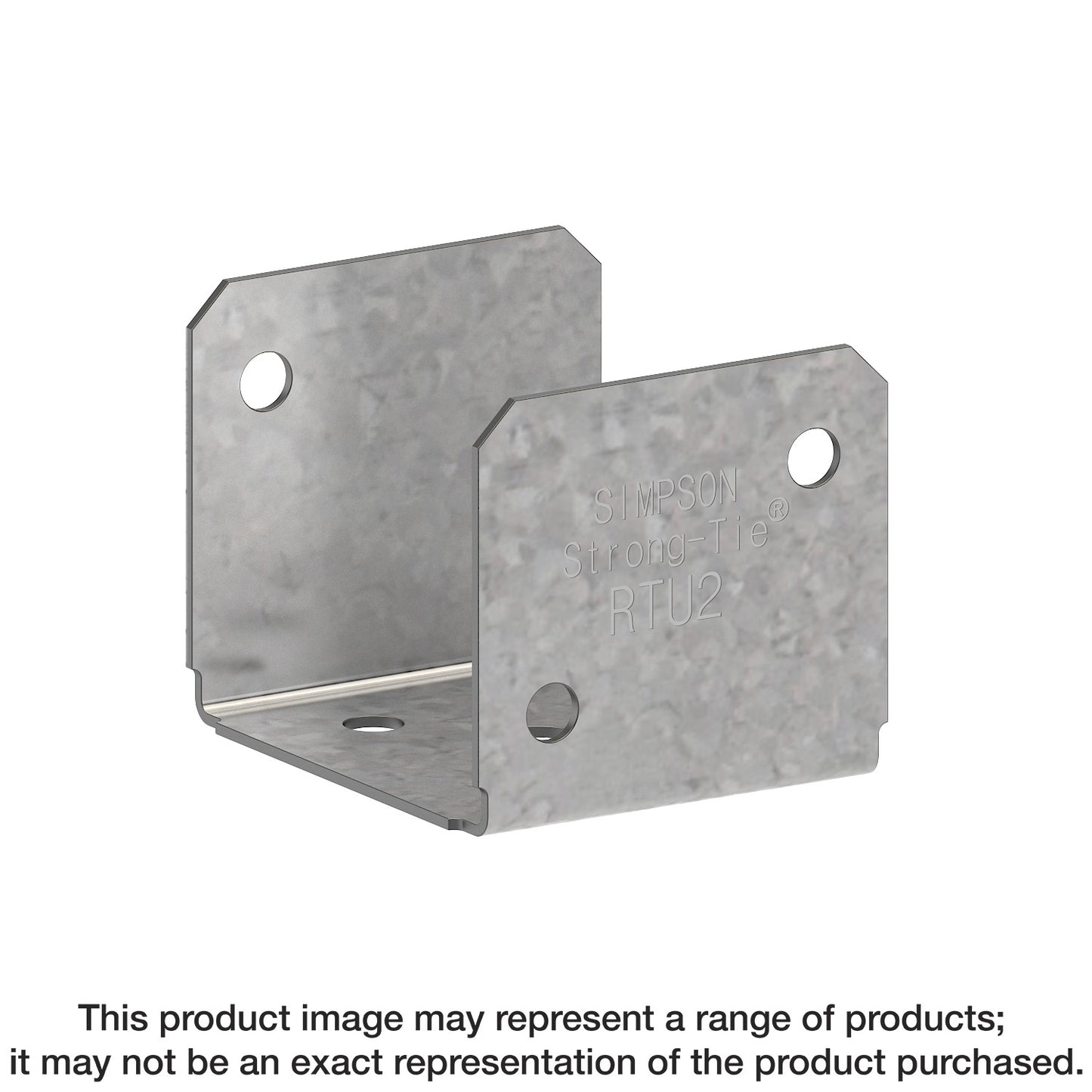 Simpson Strong-Tie RTU2 RTU 20-Gauge Galvanized Rigid Tie® Connector for 2x Joist, 2x Post (Pack of 9600)