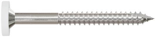 Simpson Strong-Tie T08175FS75WH01 Fascia Board Screw — #8 x 1-3/4 in. T-20 6-Lobe Pancake Head Type 316, White 01 (75-Qty) (Pack of 500)