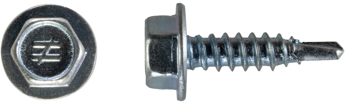 Simpson Strong-Tie XU34B1016-5K Strong-Drive® Self-Drilling X Metal Screw — #10 x 3/4 in. 5/16 Hex, Clear Zinc (5000-Qty) (Pack of 48)