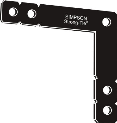 Simpson Strong-Tie OHL OHL 12 in. x 12 in. Black Powder-Coated Ornamental Heavy L Angle (Pack of 5)