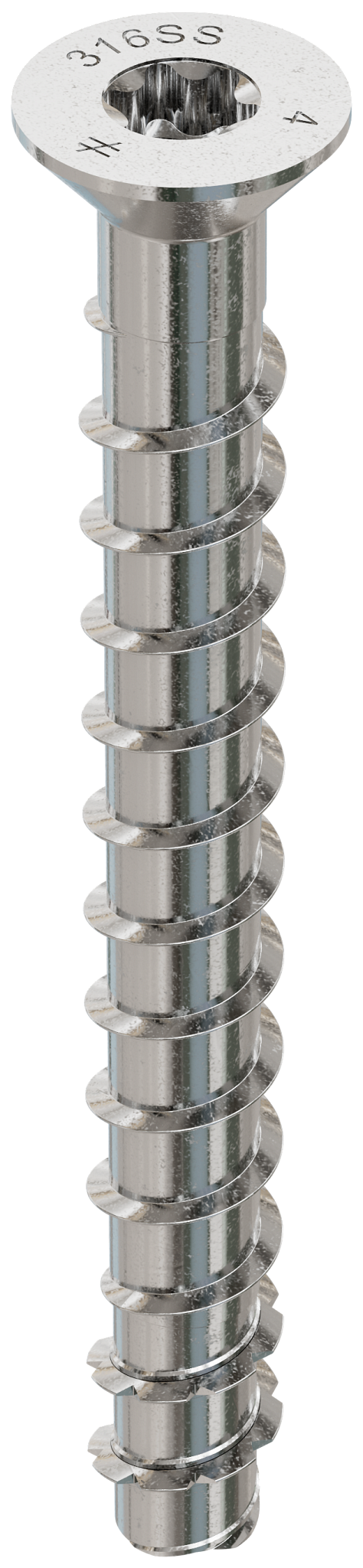 Simpson Strong-Tie THD37400CS6SS Titen HD® 3/8 in. x 4 in. Type 316 SS Countersunk Head Heavy-Duty Screw Anchor (25-Qty) (Pack of 5)