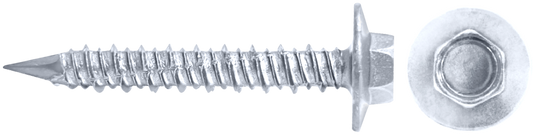 DAGGERZ QCCT14214WHT 1/4 x 2-1/4 hex flange concrete screws dagger-guard white