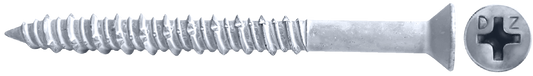 DAGGERZ CONCTF0316334WHTB 3/16 x 3-3/4 phillips flat concrete screws dagger-guard white