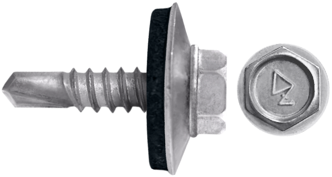 DAGGERZ NEOASDCT08034 8 x 3/4 hex washer head self drill screws w/ 3/4" od aluminum washer dagger-guard