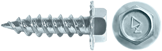 DAGGERZ SMZ080012 8 x 1/2 unslotted hex washer head w/serrations sheet metal screws zinc