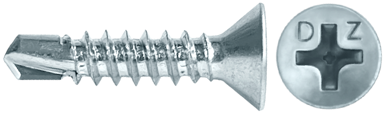 DAGGERZ FPSDZ1410 14 x 1 phillips flat head self drill screws zinc