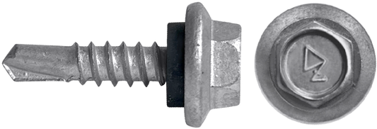 DAGGERZ FLGSD3CT1430 14 x 2 hex flange head self drill screws with rubber washer dagger-guard