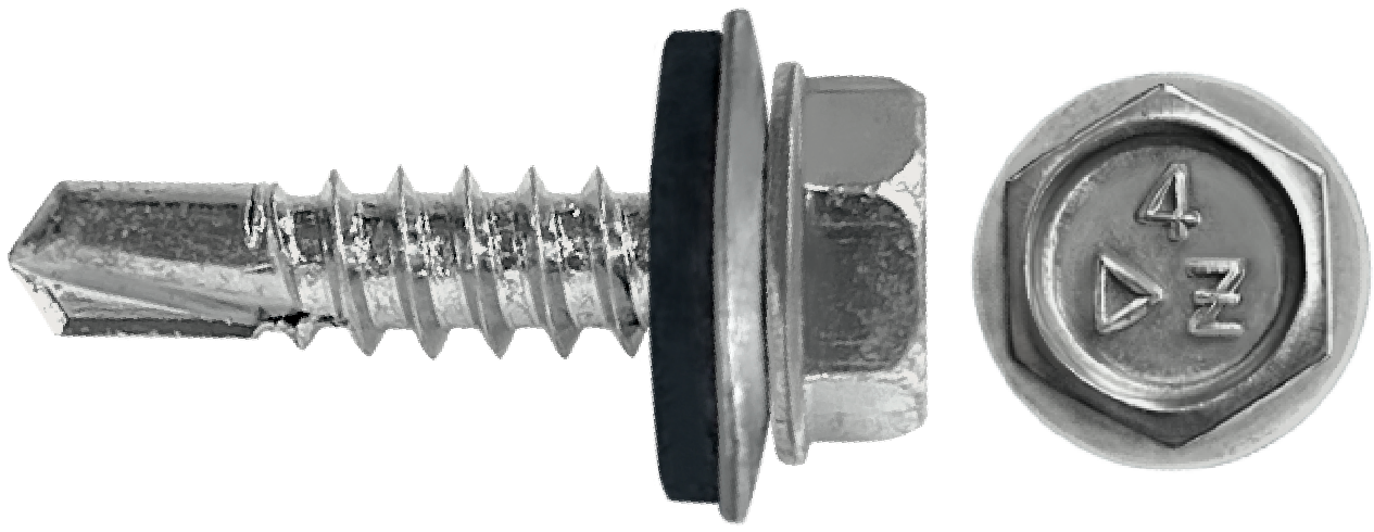 DAGGERZ NEOSDSS1230 12 x 3 hex washer head self drill screws w/bonded washer 410 stainless steel
