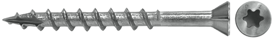 DAGGERZ DKTSS07158 7 x 1-5/8 star trim w/nibs type 17 deck screws 305 stainless steel