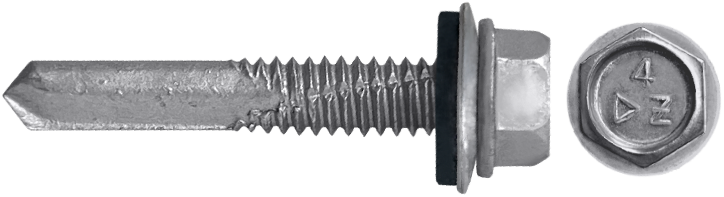 DAGGERZ NEOSD5SSCT121104 12-24 x 1-1/4 hex washer head specialty self drill screws w/bonded washer 410 ss dagger-guard