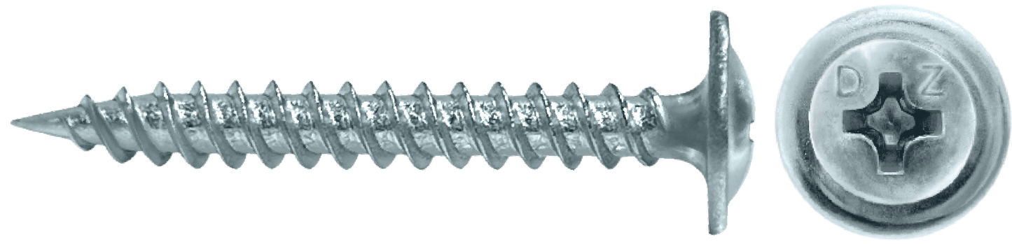 DAGGERZ MTSZ08100 8 x 1 phillips modified truss wafer sharp screws zinc