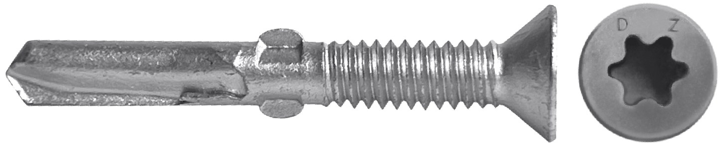 DAGGERZ SD3CTWWST10158 10-24 x 1-5/8 star flat head self drill screws with wings dagger-guard