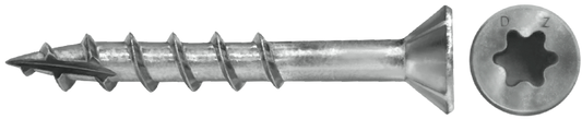 DAGGERZ DKSTSS1260 12 x 6 star flat w/nibs type 17 deck screws 305 stainless steel