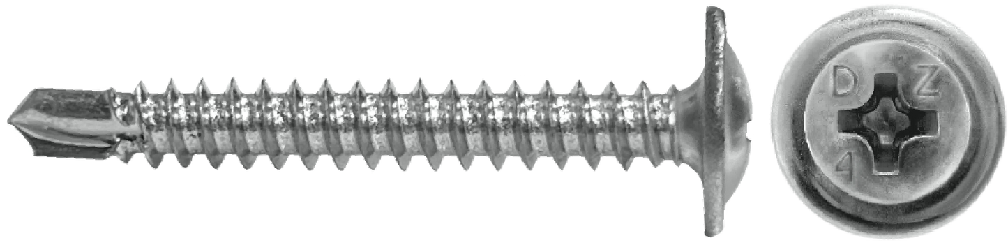 DAGGERZ MTSDSS08212 8 x 2-1/2 phillips modified truss wafer self drill screws 410 stainless steel