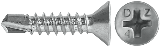 DAGGERZ FPSDSS101104 10 x 1-1/4 phillips flat head self drill screws 410 stainless steel
