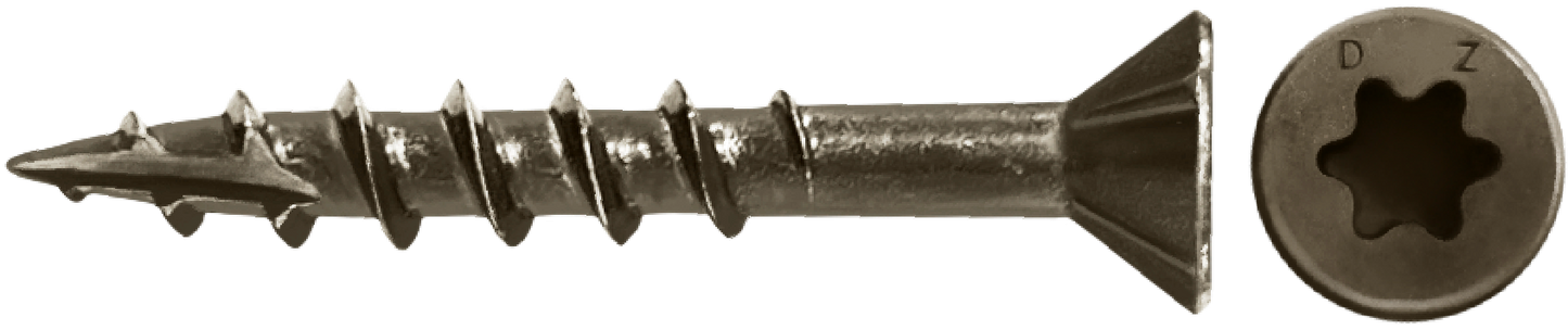 DAGGERZ ACQSTAR10312D 10 x 3-1/2 star flat w/nibs type 17 deck screws acq dagger ultra-guard dark