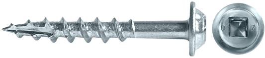 DAGGERZ DLRWSQZ08034 8 x 3/4 square round washer head type 17 coarse wood screws zinc
