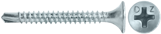 DAGGERZ DWSDZ061104 6 x 1-1/4 phillips bugle head self drill screws zinc