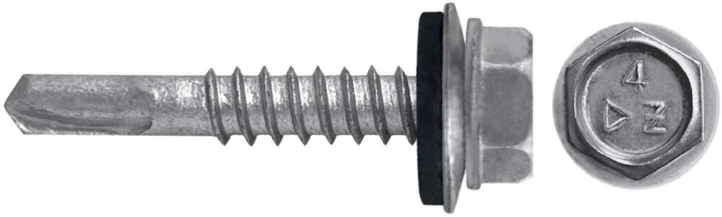 DAGGERZ NEOSD2SSCT121104 12-14 x 1-1/4 hex washer head specialty self drill screws w/bonded washer 410 ss dagger-guard