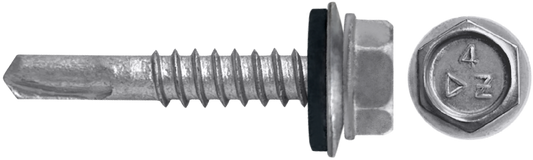 DAGGERZ NEOSD2SSCT121104 12-14 x 1-1/4 hex washer head specialty self drill screws w/bonded washer 410 ss dagger-guard