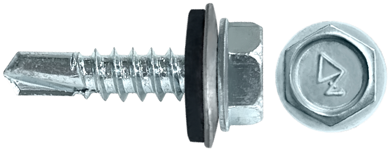DAGGERZ NEOSDZ10212 10 x 2-1/2 hex washer head self drill screws with bonded washer zinc