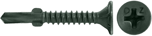 DAGGERZ CMSDWW081104 8 x 1-1/4 phillips wafer head fiber cement board self drill screws w/wings dagger ultra-guard