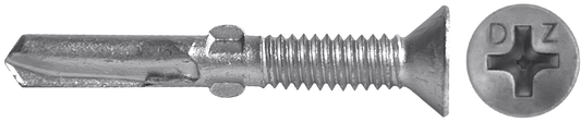 DAGGERZ SD4CTWW14334 1/4-20 x 3-3/4 phillips flat head self drill screws w/wings dagger-guard
