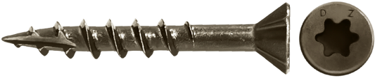 DAGGERZ ACQSTAR081104D 8 x 1-1/4 star flat w/nibs type 17 deck screws acq dagger ultra-guard dark