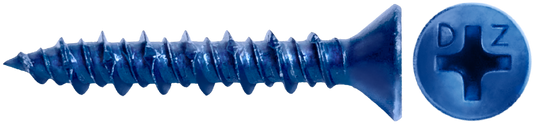DAGGERZ CONFB*0316214 3/16 x 2-1/4 phillips flat concrete screws bulk dagger-guard blue