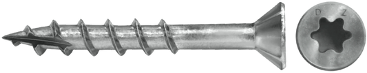 DAGGERZ DKSTSSS10212 10 x 2-1/2 star flat w/nibs type 17 deck screws 305 stainless steel