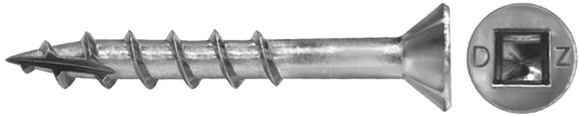 DAGGERZ DKSS08158 8 x 1-5/8 square flat w/nibs type 17 deck screws 305 stainless steel